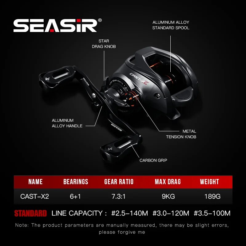 SEASIR Cast X2 Baitcasting Ree – Kastking Reel Zephyr recenzja i cena